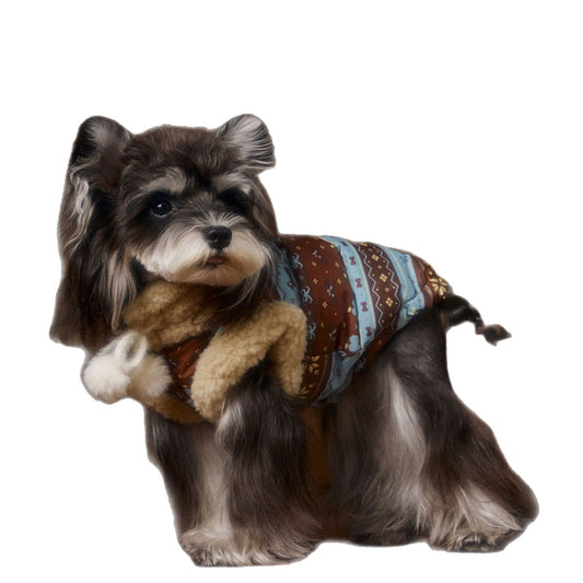 KFX-1299005 Light Pink Bichon Schnauzer Teddy Vest for Pets - Soft 90% Duck Down Insulated Clothing in Multiple Sizes