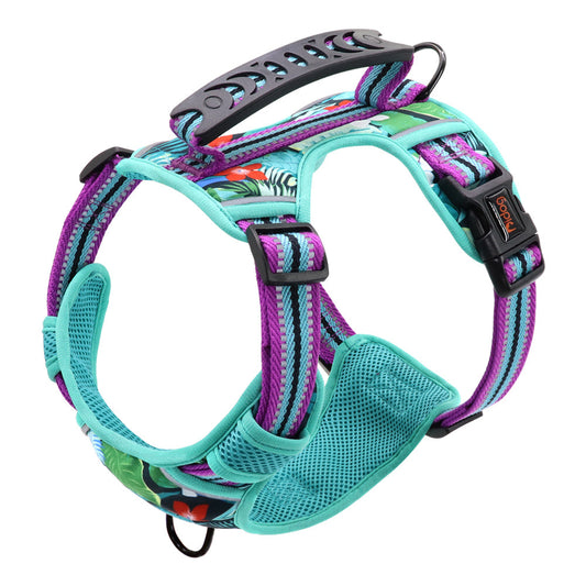 KFX-1309757 Adjustable Dog Leash Chest Harness for Small, Medium, and Large Dogs - Available in Multiple Colors