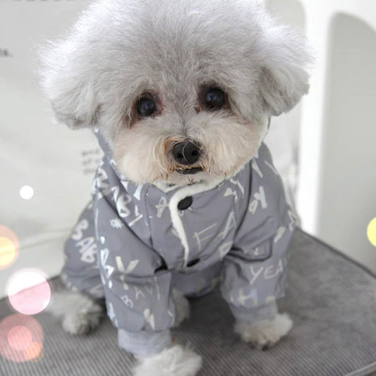 KFX-1310397 Cotton Reflective Colorful Jacket for Pets - Autumn and Winter Four-Legged Clothing