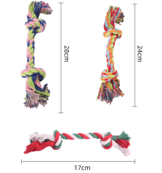 KFX-1310781 Durable Cotton Rope Dog Toy for Teeth Cleaning and Playtime