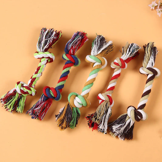 KFX-1310781 Durable Cotton Rope Dog Toy for Teeth Cleaning and Playtime