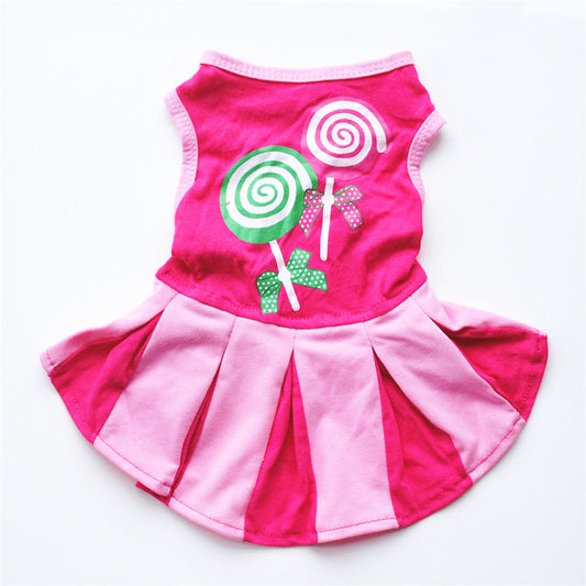 KFX-1341117 Cotton Summer Dress for Dogs and Cats - Princess Style, Multiple Sizes Available