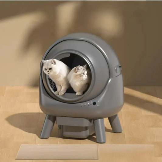 KFX-136915 Smart Automatic Cat Litter Box with 8L Capacity and Tuya App Control, Easy Clean for Short-Leg Cats