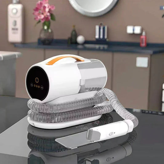 KFX-139027 Pet Hair Trimmer with 3-Mode Suction for Safe Grooming of Cats and Dogs, Eco-Friendly & Convenient Design