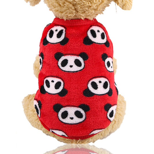 KFX-1391165 Cozy Coral Fleece Flannel Vest for Dogs and Cats in Various Styles
