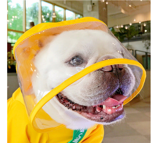 KFX-1411645 Four Foot Waterproof Raincoat for Small and Medium-Sized Dogs, Breathable Fabric with Unique Design