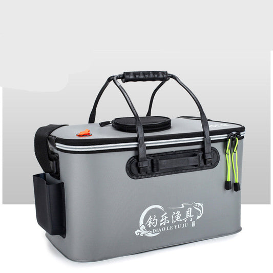 KFX-1422013 Collapsible Thickened EVA Fishing Bucket - Available in 40L, 45L, 50L in Grey, Blue, Green, Black
