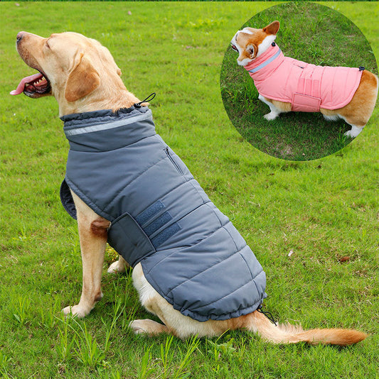 KFX-1425213 Winter Dog Coat for Large Breeds – Warm and Waterproof Trench for Corgis and Other Dogs