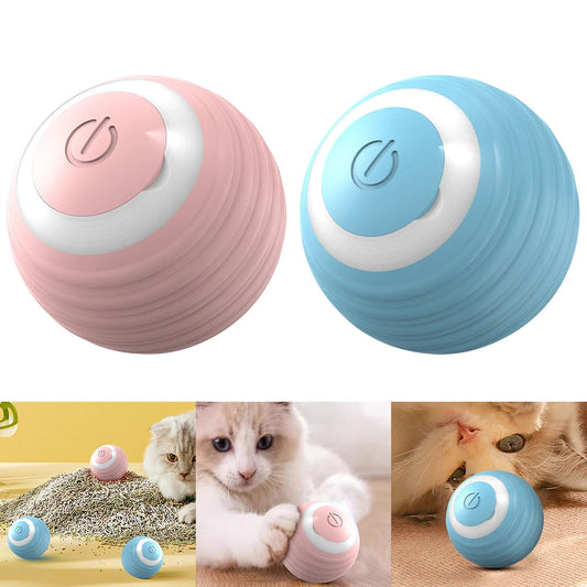 KFX-1426365 Rechargeable Automatic Smart Cat Toy Ball for Indoor Play – Bouncing & Rolling Fun for Kittens