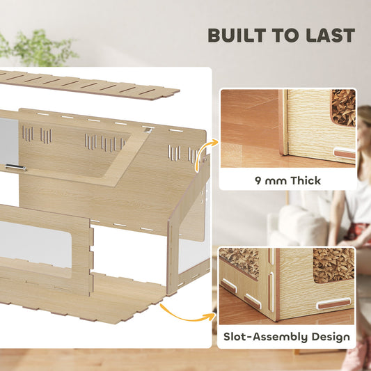 KFX-1429181 39 Inch Hamster Cage Habitat with Acrylic Windows and Openable Top for Small Pets