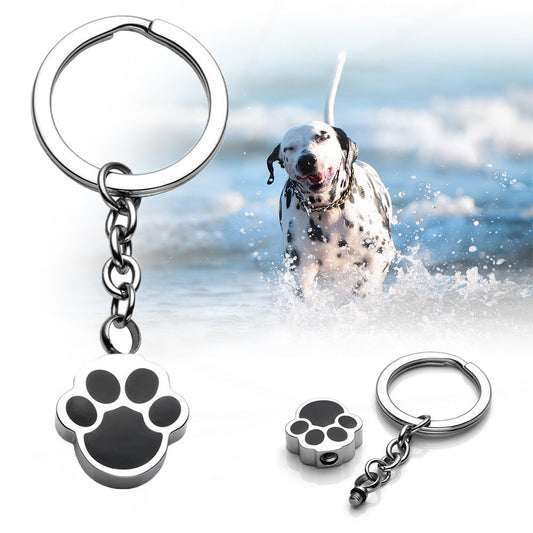 KFX-1433917 Dog Paw Urn Pendant in Stainless Steel - Unisex European American Style