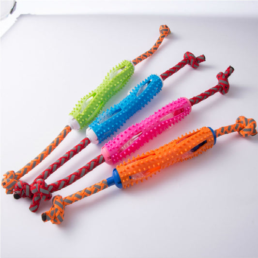 KFX-1437885 Soft Rubber Dog Toothbrush Stick for Effective Teeth Cleaning - 20cm, Available in Blue, Green, Orange, Pink