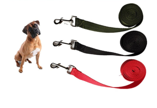 KFX-1440829 10m Dog Leash with 2.5cm Width, Durable Polypropylene and Titanium Alloy Hook, Available in Multiple Colors