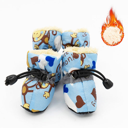 KFX-1443645 Waterproof Dog Shoes for Summer – Non-Slip Rain Boots with Reflective Strips