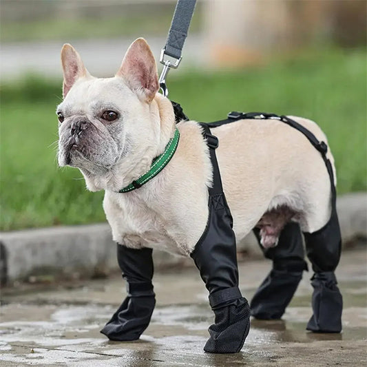 KFX-1449405 Waterproof Adjustable Dog Boots with Non-Slip Sole for Outdoor Protection and Comfort
