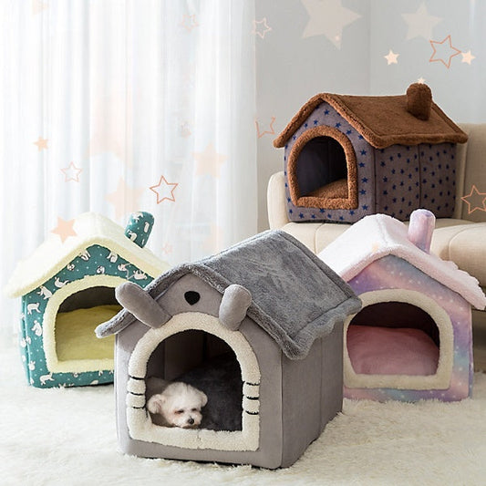 KFX-1452605 Cozy Coral Fleece Dog and Cat Bed – Universal Four Seasons Pet House