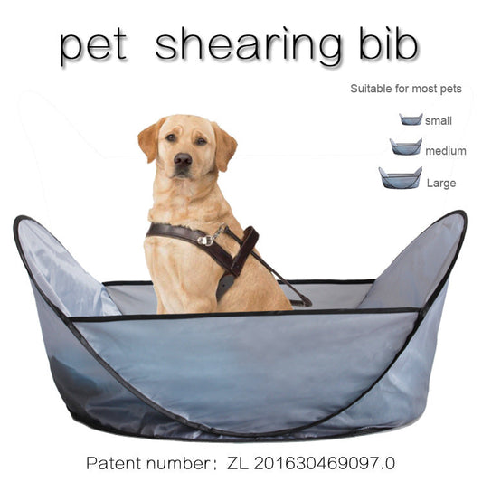 KFX-1454141 Pet Grooming Shearing Bib for Hassle-Free Home Grooming - Easy to Use, Oxford Cloth, Various Colors