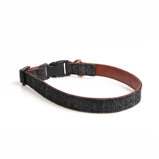 KFX-1454525 Stylish Bow-Knot Dog Collar for Small to Large Dogs, Adjustable PU Leather with Anti-Escape Features.