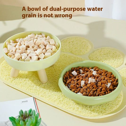 KFX-1458493 Donut and Pig Nose Cat Bowls in Various Colors - 300ml Pet Food Holders