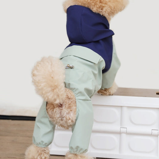 KFX-1462717 Waterproof and Dustproof Shell Jacket for Small to Medium Dogs in Khaki, Light Green, Army Green, and Orange
