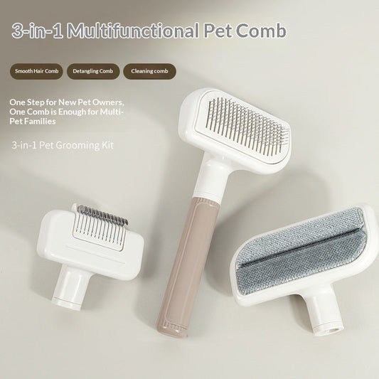 KFX-1481149 Large Deshedding Brush for Pets - Available in Noble Pink, Moonlight White, and Cherry Pink