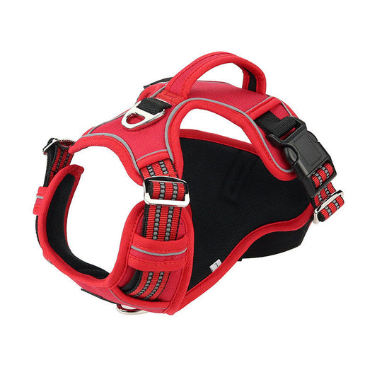 KFX-1483709 Vertical Handle Dog Traction Vest - Durable Oxford Cloth Pet Chest Strap, Multiple Colors & Sizes for All Seasons