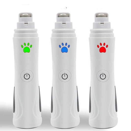 KFX-1494845 USB Rechargeable Pet Nail Trimmer with Diamond Grinding Head and Ergonomic Design for Cats and Dogs