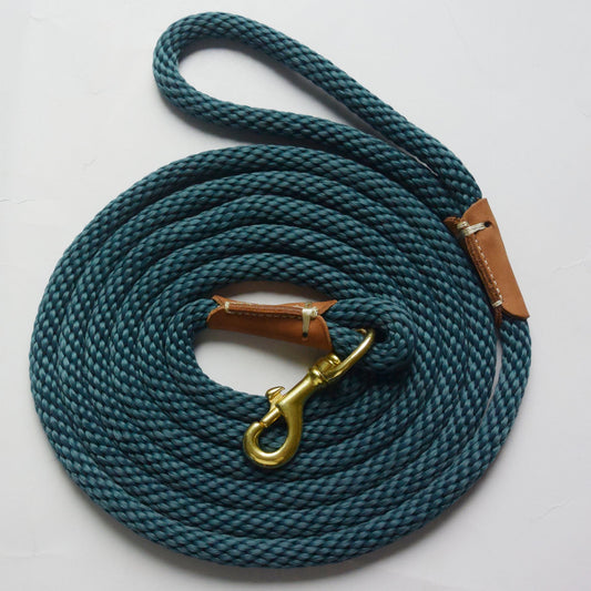 KFX-1496637 Durable Nylon Pet Traction Rope in Blue, Brown, and Green