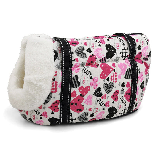 KFX-1499069 Versatile Canvas and Cotton Pet Carrier for Warm Comfort - Available in Two Sizes