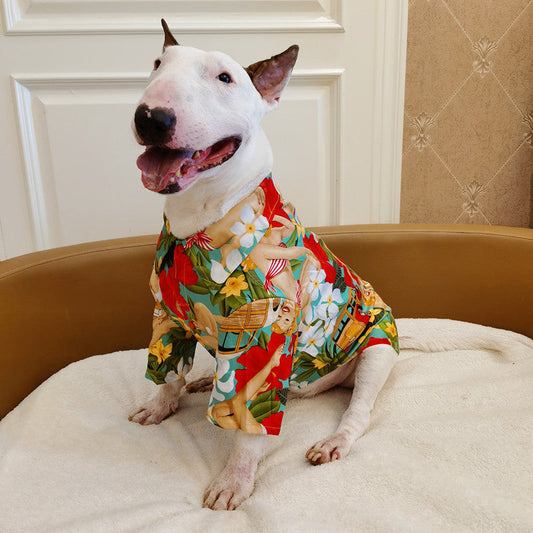 KFX-1499197 Hawaiian Print Pet Shirt for Cats and Dogs in Multiple Sizes