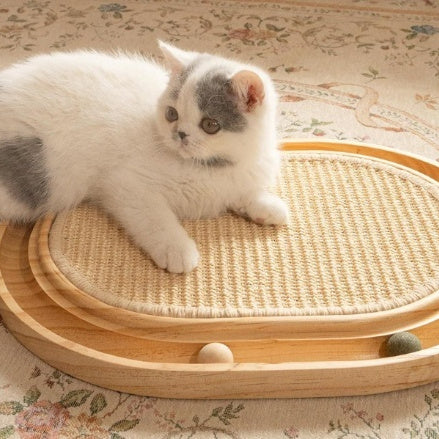 KFX-1502781 Solid Wood Cat Nest for Playful Pets - Minimalist Design