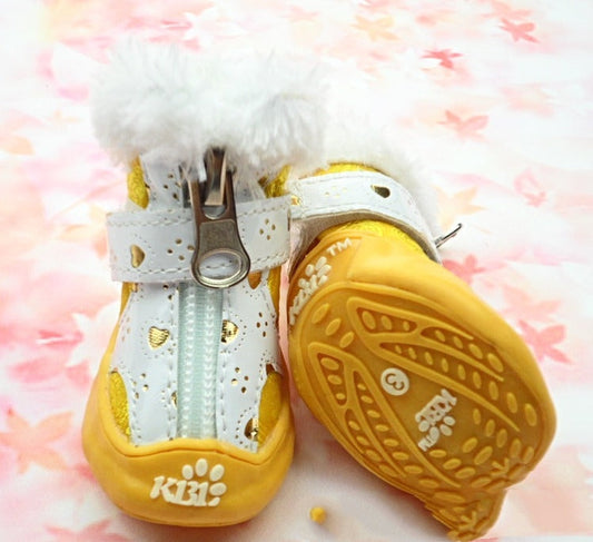 KFX-1509181 Comfortable Pet Sneakers in Yellow, Red, or Pink - Sizes 1 to 5 for Dogs