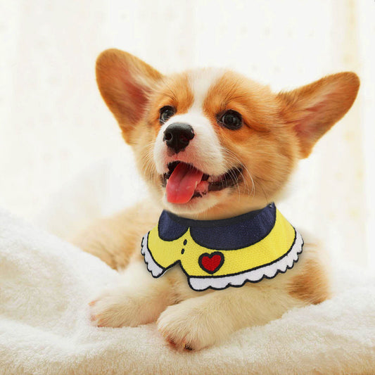 KFX-1515709 Cute Pet Scarf Collar for Small Dogs and Cats, Size S/L (20-40cm)