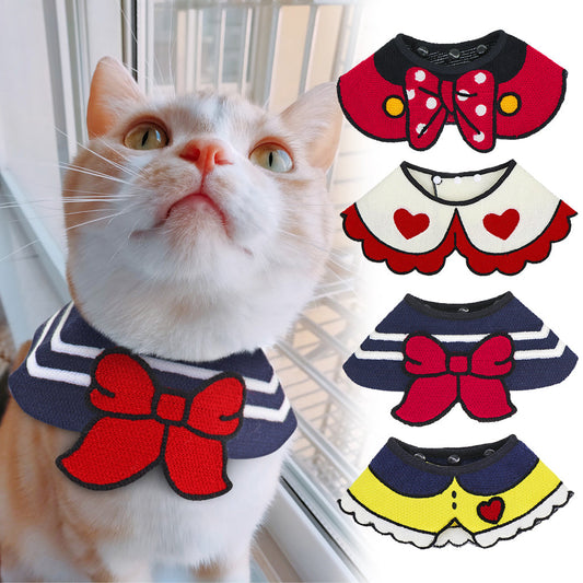 KFX-1515709 Cute Pet Scarf Collar for Small Dogs and Cats, Size S/L (20-40cm)