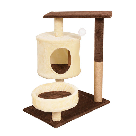 KFX-1518141 Simple Wooden Cat Climbing Frame in Gray and Brown - 40*60*75cm