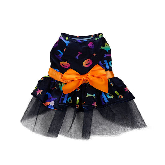 KFX-1539517 Colorful Skull Dog Cape for Halloween - Sizes S, M, L, XL