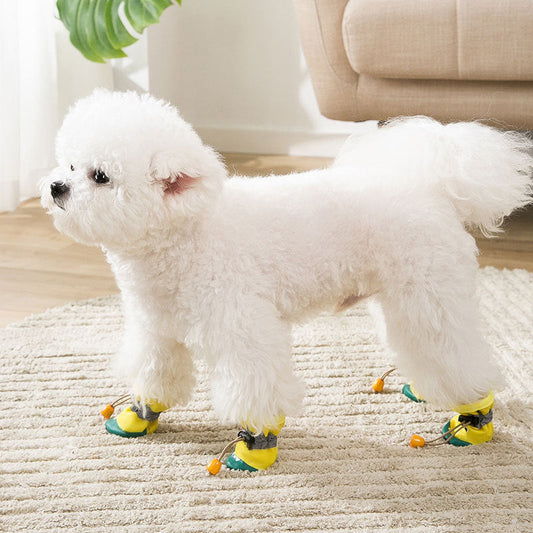 KFX-1541949 Cute Yellow Crocodile Soft-Sole Shoes for Pets - Sizes S, M, L