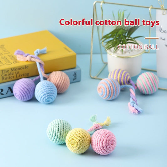 KFX-1570749 Sisal Ball Cat Toy in Vibrant Colors for Engaging Playtime Activities