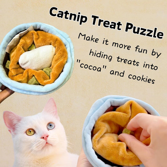 KFX-1608125 Interactive Catnip Chew Toy Set with Crinkle Sounds for Indoor Cats – Engaging Puzzle for Mental Stimulation