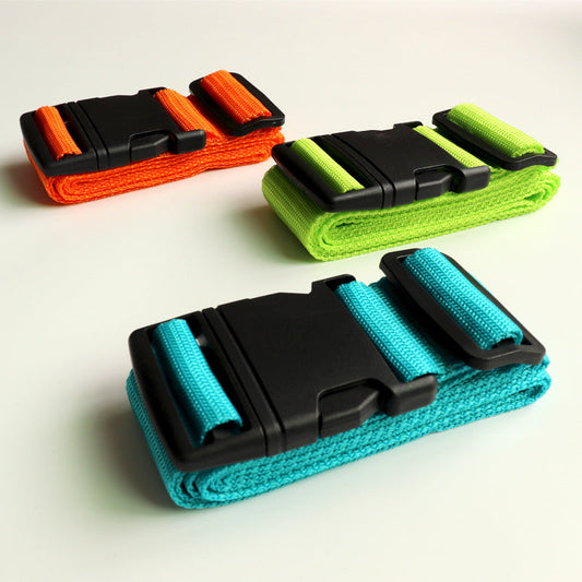 KFX-1618621 Adjustable Nylon Luggage Straps in 7 Colors for Secure Travel Packing Accessories