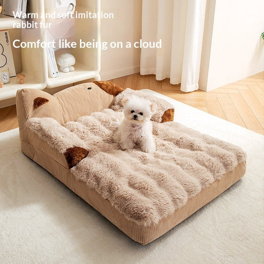 KFX-1629757 Removable and Washable Coffee Dog Mat for Small to Medium-Sized Dogs