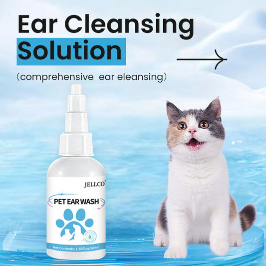 KFX-1635517 Pet Ear Drops for Cleaning and Mite Removal - 60ml Ear Wash