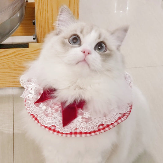 KFX-1646781 Cute Triangle Scarf for Dogs and Cats – Red Accessory in Various Sizes