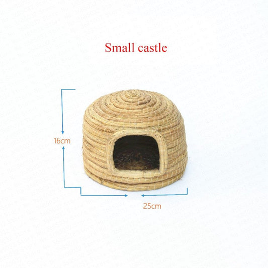 KFX-1649341 Cozy Iron Wire Straw Pet Grass Nest for Comfortable Living