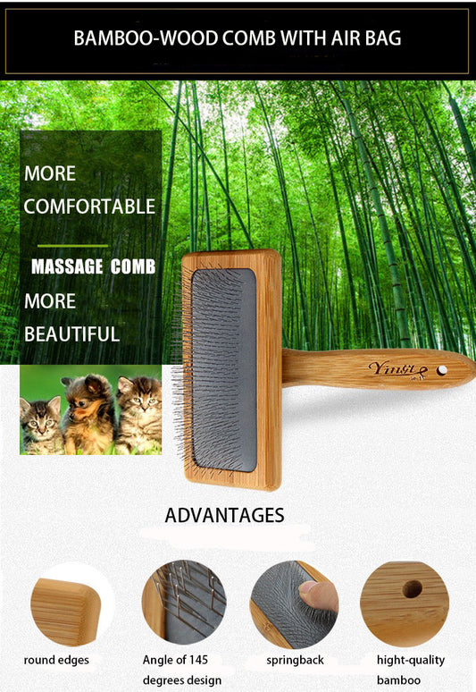 KFX-1650749 Bamboo Airbag Comb for Effortless Floating Hair Removal - 15.2 x 11.8 cm
