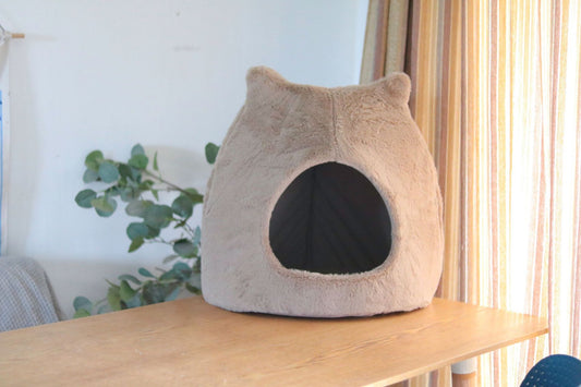 KFX-1658941 Cozy Cat Nest for Autumn and Winter – Removable, Washable, Semi-Closed Design with Cat Ears, Universal for All Seasons