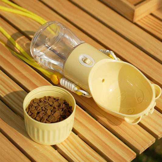 KFX-1672253 Portable Leak-Proof Dog Water Bottle & Food Container for Outdoor Use, Ideal for Small and Large Pets