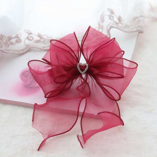 KFX-1674173 Elegant Pet Bow Tie in Various Colors - Organza Material for Cats and Dogs