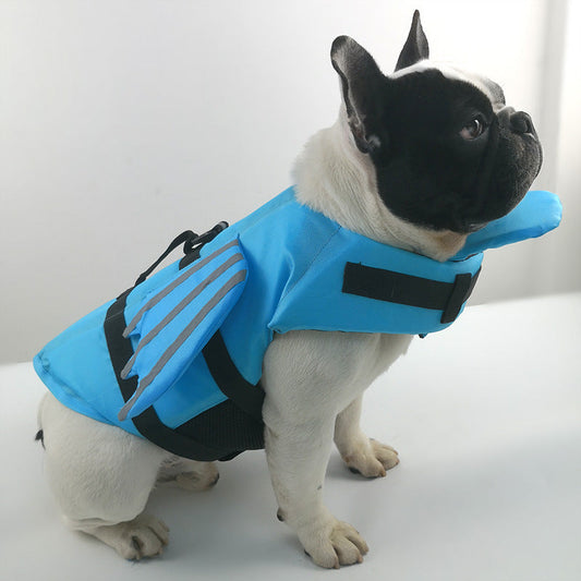 KFX-1697597 Reflective Pet Life Vest in Blue and Orange for Safe Outdoor Adventures