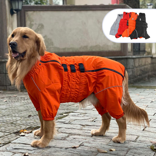 KFX-1706557 Outdoor Waterproof Dog Raincoat for All Breeds – Multiple Sizes Available